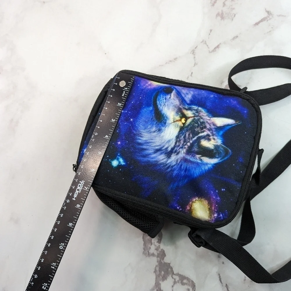 Wolf Lunch Box Galaxy Insulated Bag Adult Kids Portable Cooler School Travel